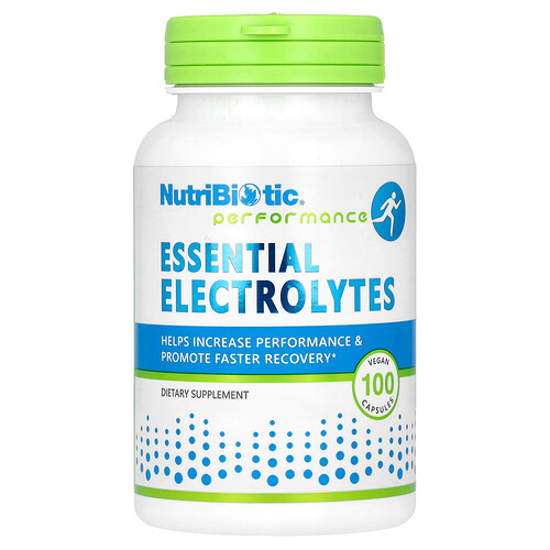 Nutribiotic Performance, Essential Electrolytes, 100 Vegan Capsules