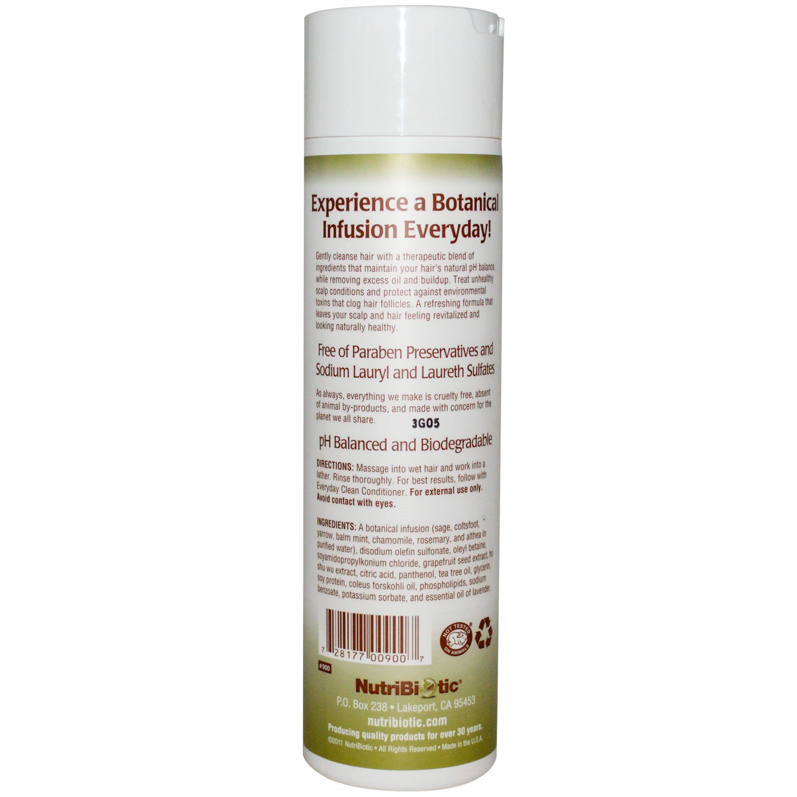 NutriBiotic, Everyday Clean, Shampoo, Botanical Blend, 10 fl oz (296 ml