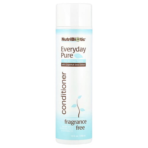 Nutribiotic Everyday Pure Conditioner, For All Hair Types, Fragrance Free, 10 fl oz (296 ml)