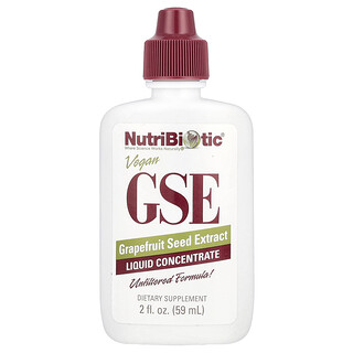 NutriBiotic, веганский экстракт косточек грейпфрута, жидкий концентрат, 100 мг, 59 мл (2 жидк. унции)