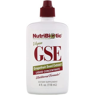 NutriBiotic, Extracto de semilla de pomelo vegano GSE, Concentrado líquido, 118 ml (4 oz. líq.)