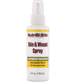 NutriBiotic, Skin & Wound Spray with Grapefruit Seed Extract, 4 fl oz (118 ml)