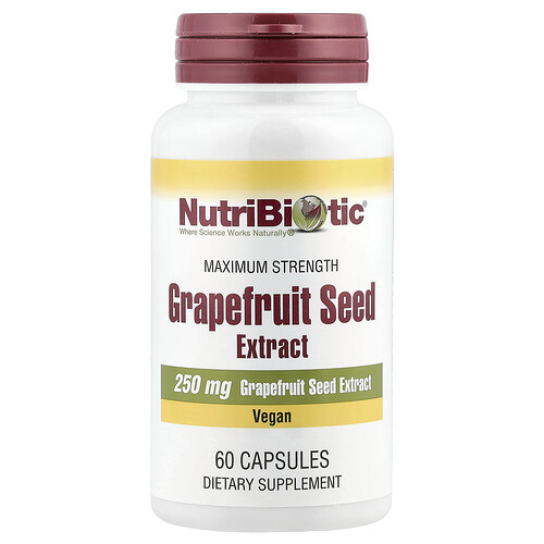 NutriBiotic, Grapefruit Seed Extract, Maximum Strength, 250 mg, 60 Capsules