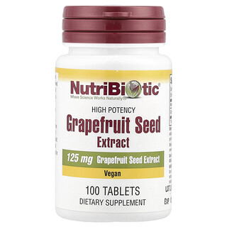 NutriBiotic, グレープフルーツ種子エキス、High Potency、125mg、タブレット100粒