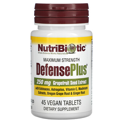 

NutriBiotic DefensePlus Maximum Strength 45 Vegan Tablets