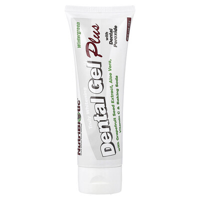 NutriBiotic, Dental Gel Plus, Blanqueamiento real, Gaulteria, 128 g (4,5 oz)