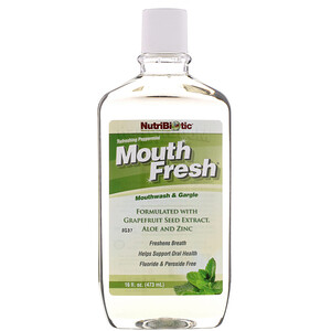 Отзывы о Нутрибиотик, Mouth Fresh, Mouthwash & Gargle, Refreshing Peppermint, 16 fl oz (473 ml)