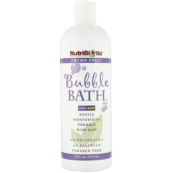 NutriBiotic, Пена для ванны, Свежие фрукты, Без мыла, 16 жидких унций (473 мл)