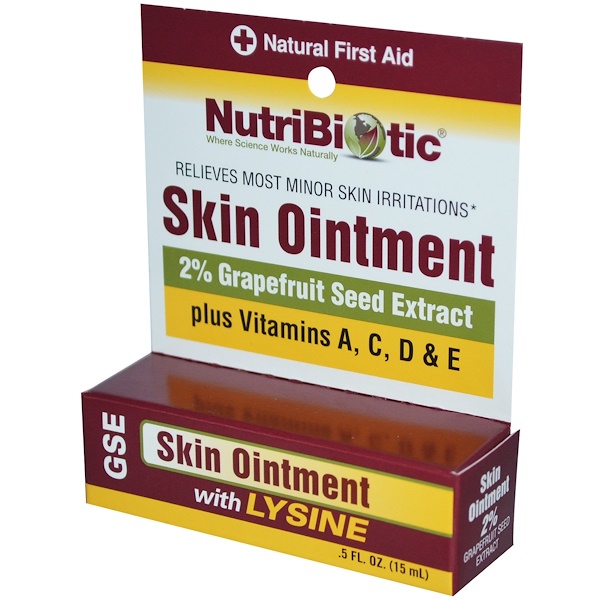 NutriBiotic, Skin Ointment, 2 Grapefruit Seed Extract with Lysine, .5