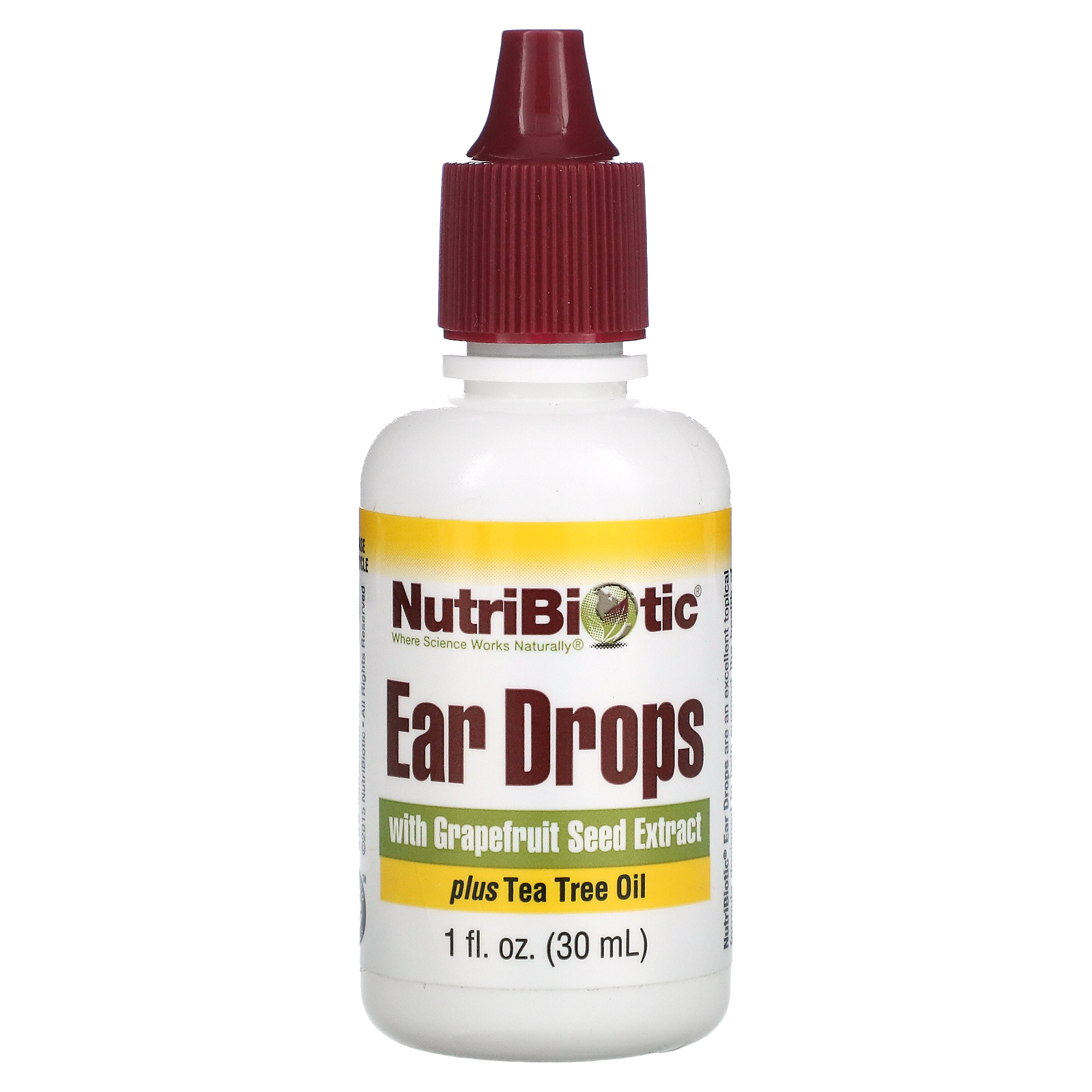 NutriBiotic, Ear Drops with Grapefruit Seed Extract Plus Tea Tree Oil