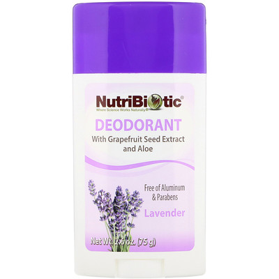 NutriBiotic Deodorant, Lavender, 2.6 oz (75 g)