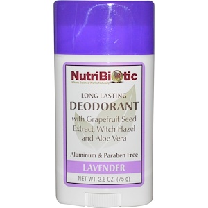 Купить NutriBiotic, Стойкий дезодорант, лаванда, 2,6 унции (75 g)  на IHerb