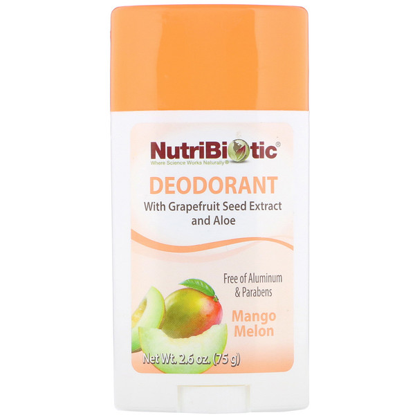 NutriBiotic‏, Deodorant, Mango Melon, 2.6 oz (75 g)