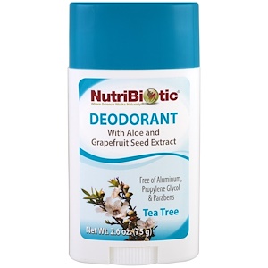 NutriBiotic, Дезодорант, чайное дерева, 2.6 унции (75 г)