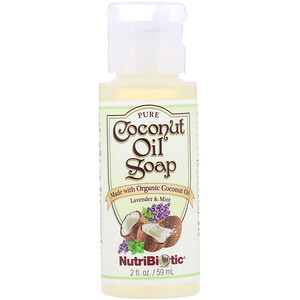 Отзывы о Нутрибиотик, Pure Coconut Oil Soap, Lavender & Mint , 2 fl oz (59 ml)