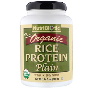 Отзывы о Нутрибиотик, Raw Organic Rice Protein, Plain, 1 lb 5 oz (600 g)