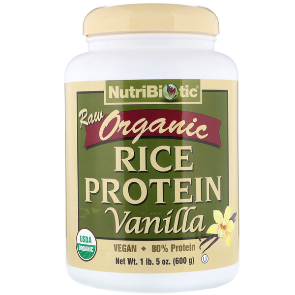 NutriBiotic, Rohes Bio-Reisprotein, Vanille, 1 lb 5 oz (600 g)
