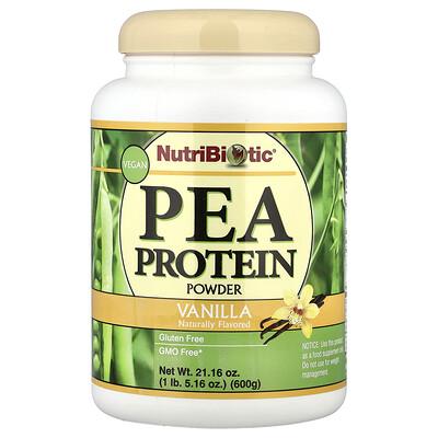 Product Image for NutriBiotic, Pea Protein Powder, Vanilla , 21.16 oz (600 g)