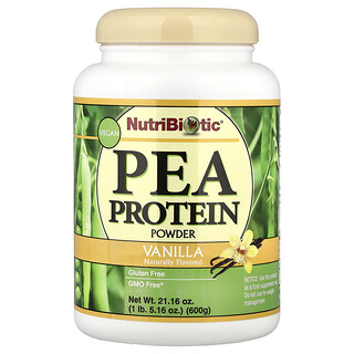 NutriBiotic, Proteína de Ervilha em Pó, Baunilha, 600 g (21,16 oz)