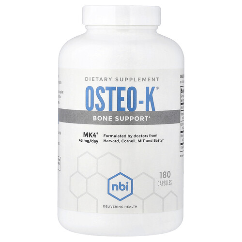 Nbi Osteo-K®, Bone Support, 180 Capsules