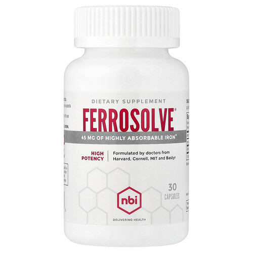 Nbi Ferrosolve®, 30 Capsules