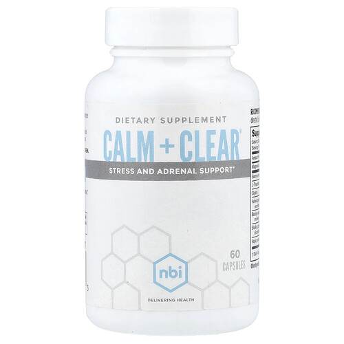 Nbi Calm + Clear®, Stress and Adrenal Support, 60 Capsules