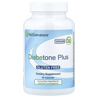 Nutra BioGenesis, Diabetone Plus，90 粒胶囊