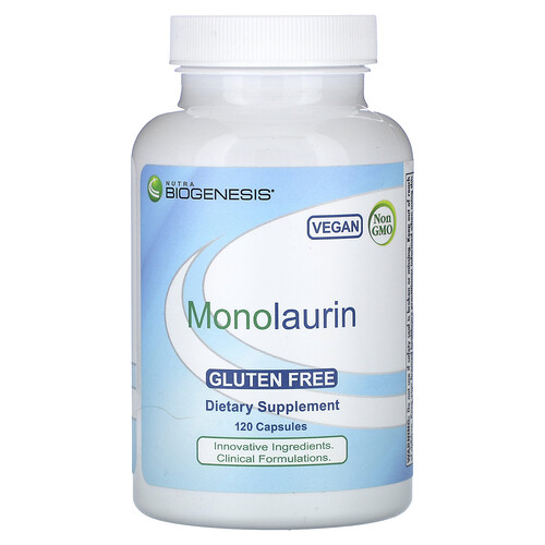 Nutra Biogenesis Monolaurin, 120 Capsules (500 mg per Capsule)