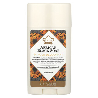 Nubian Heritage, Deodorante 24 ore, sapone nero africano, 64 g