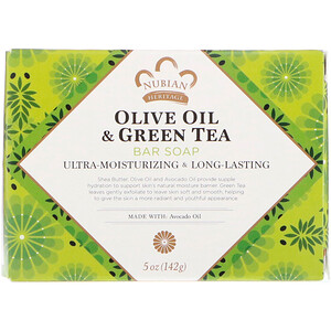 Отзывы о Нубиан Херитадж, Olive Oil & Green Tea Bar Soap, 5 oz (142 g)
