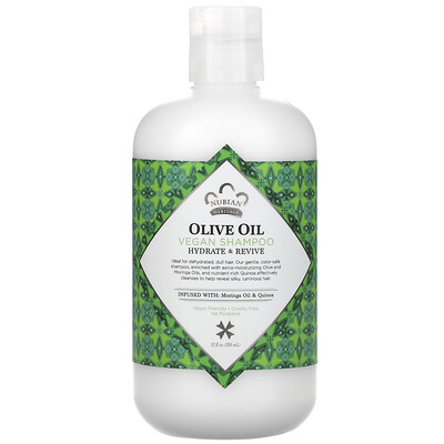 Nubian Heritage Olive Oil Vegan Shampoo, 12 fl oz (355 ml)