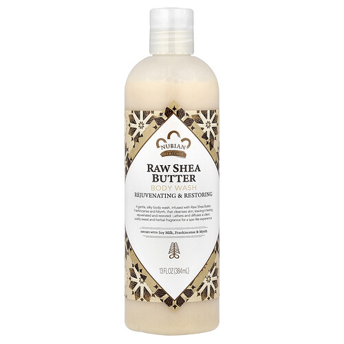 Nubian Heritage Body Wash, Raw Shea Butter, 13 fl oz (384 ml)