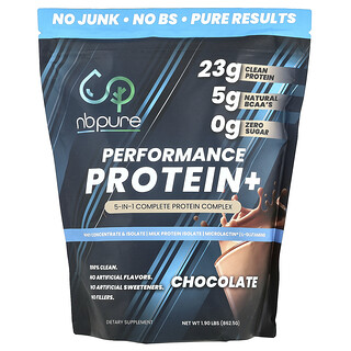 NB Pure, Performance Protein+, csokoládé, 862,5 g (1,9 font)