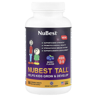 Product Image for NuBest, Tall , Kids 2-9, Berry, 90 Chewable Tablets
