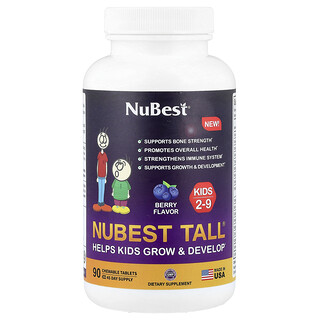 NuBest, Tall®, Kids 2-9, Berry, 90 Chewable Tablets