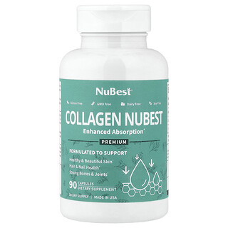 NuBest, Collagen Nubest, Melhor Absorção, 90 Cápsulas (500 mg por Cápsula)