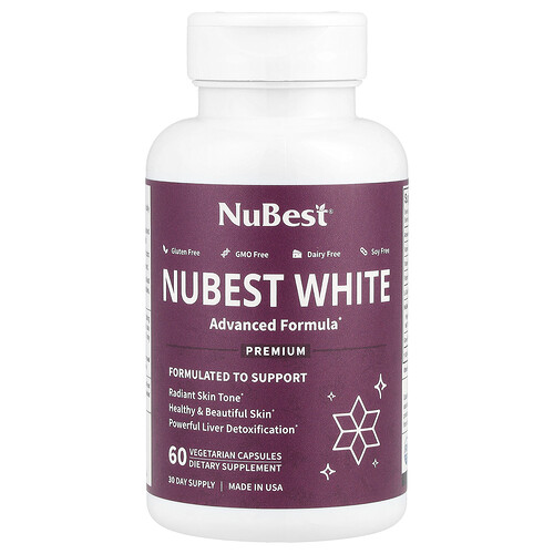 NuBest, Nubest White, weiß, 60 pflanzliche Kapseln