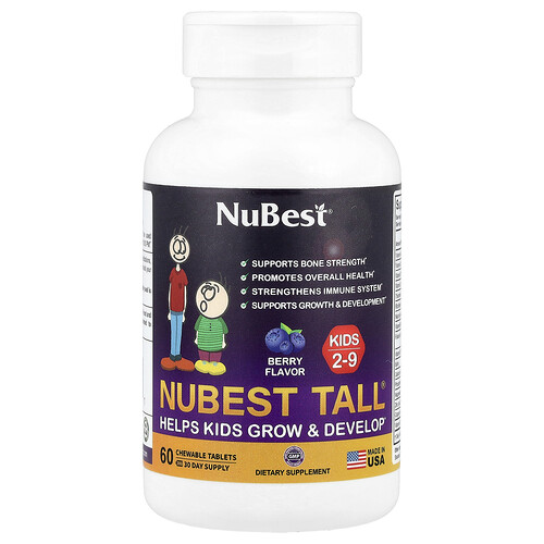 NuBest, Tall®, Kids Ages 2–9, Beere, 60 Kautabletten