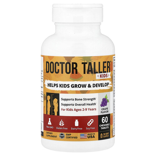 NuBest, Doctor Taller™, für Kinder im Alter von 2–9 Jahren, Traube, 60 Kautabletten