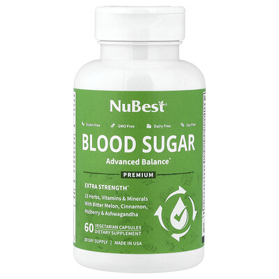 NuBest Blood Sugar 60 Vegetarian Capsules
