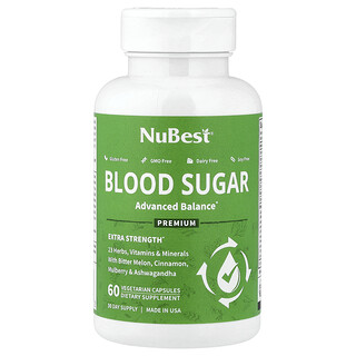 NuBest, Glicemie, 60 capsule vegetariene