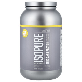 Isopure, Nulový sacharidový proteinový prášek, banánový krém, 1,36 kg