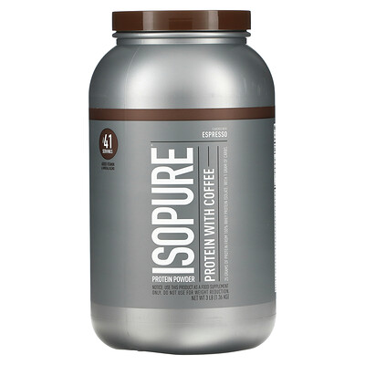 

Isopure, Protein Powder with Coffee, Espresso, 3 lb (1.36 kg)