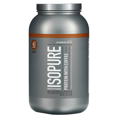 

Isopure Protein Powder with Coffee Colombian Coffee 3 lb (1.36 kg)