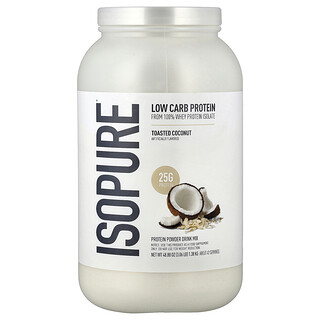 Isopure, Proteína em Pó Low Carb, Coco Torrado, 1,38 kg (3,06 lb)