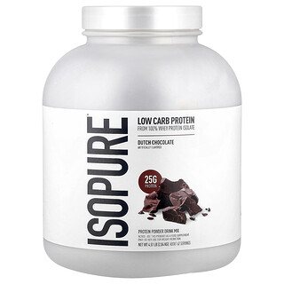 Isopure‏, Low Carb Protein Powder, Dutch Chocolate, 4.51 lb (2.04 kg)