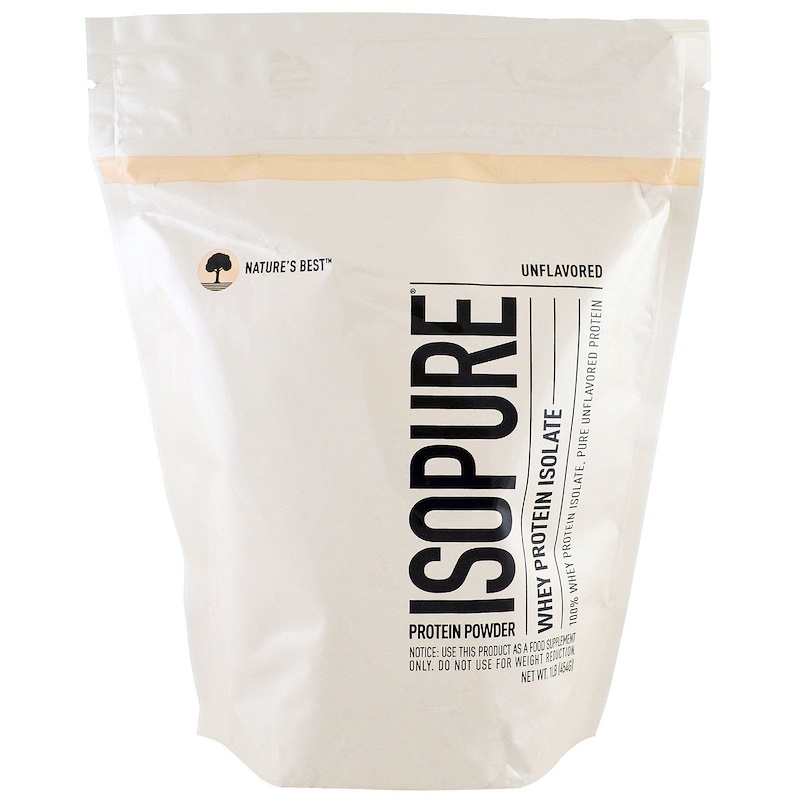 Isopure, Whey Protein Isolate, Protein Powder, Unflavored, 1 lb (454 g ...