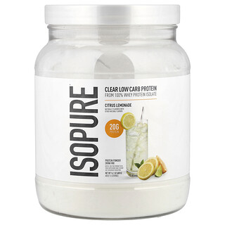 Isopure, 透明低碳水化合物蛋白質粉，柑橘檸檬水味，14.1 盎司（400 克）