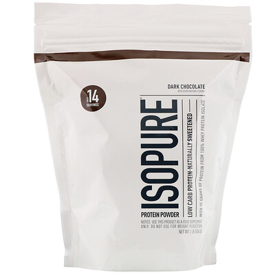 Isopure Low Carb Protein Powder, Dark Chocolate, 1 lb (454 g)