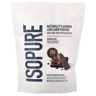 Isopure, Protein Rendah Karbohidrat, Coklat, 1 lb (454 g)